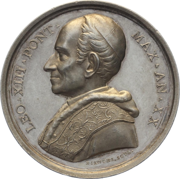 1878-1903 Leo XIII., Silbermedaille AN XX/1897